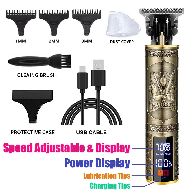 Cordless Hair Trimmer & Clipper – USB Fast Charging | Barber-Style Home Haircut Machine