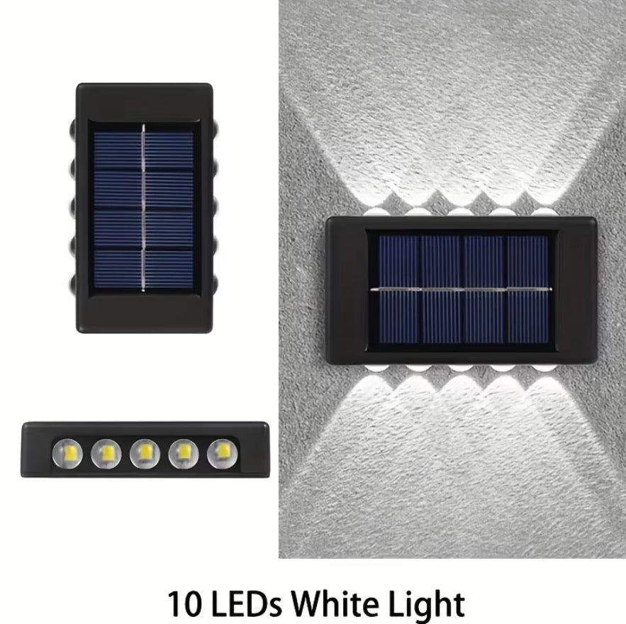 Solar LED Outdoor Wall Light – Waterproof Up & Down Garden Fence Lamp