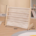 Solid Wood Floor-to-Ceiling Bookshelf – Adjustable Multi-Layer Storage & Kids Picture Book Rack