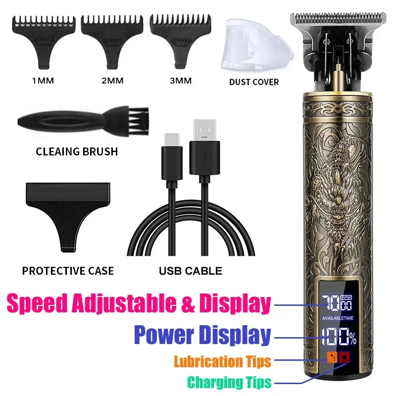Cordless Hair Trimmer & Clipper – USB Fast Charging | Barber-Style Home Haircut Machine