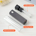2-in-1 Microfiber Screen Cleaner Spray Bottle – Portable Phone & Tablet Screen Cleaning Kit