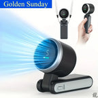 Mini High-speed Handheld Fan Usb Charging Digital Display Portable Desktop Folding Hanging Camping Violent Turbo Fan