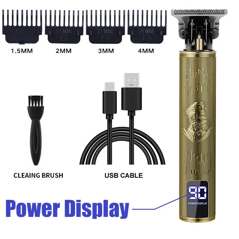 Cordless Hair Trimmer & Clipper – USB Fast Charging | Barber-Style Home Haircut Machine