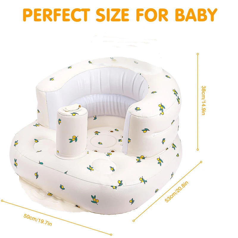 Children Inflatable Sofa,Blow Up with Built in Air Pump,Inflatable Baby Sofa for Babies 3 Months & Up,Baby Seats for Infants