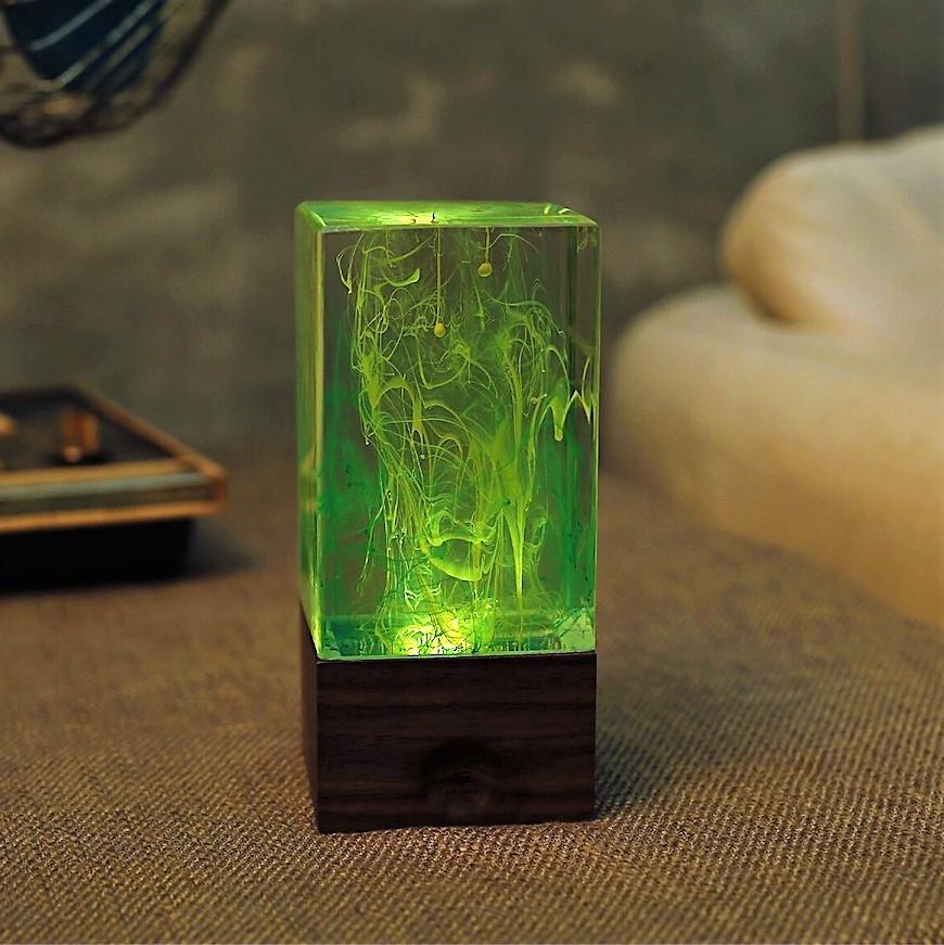 Aurora Handcrafted Resin LED Table Lamp