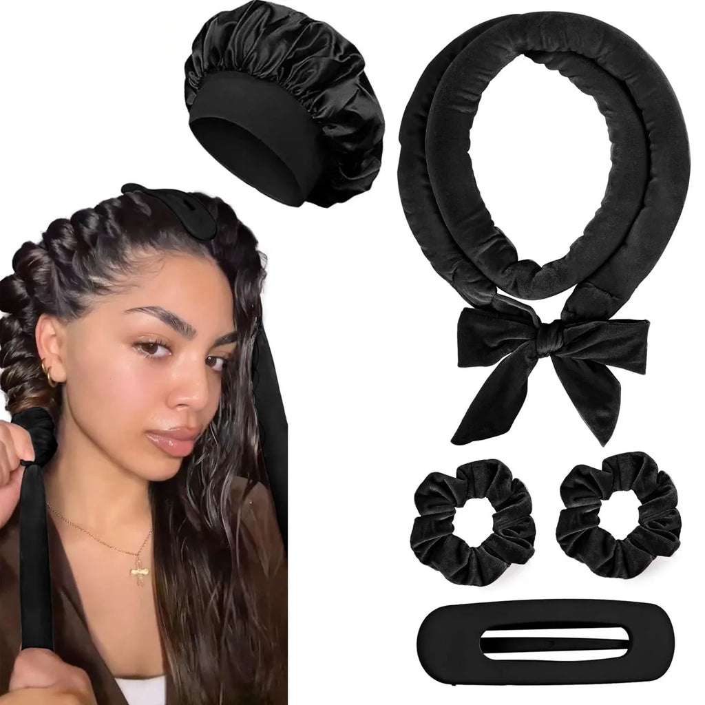 Heatless Hair Curling Rod Headband – No-Damage Overnight Curls