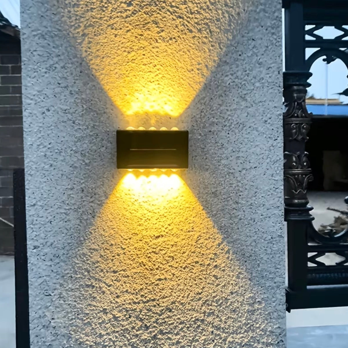 Solar LED Outdoor Wall Light – Waterproof Up & Down Garden Fence Lamp