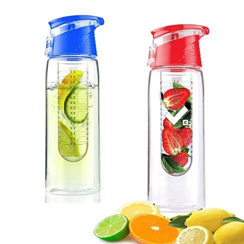 Fruit Infuser Water Bottle with Built-In Straw – 20 oz BPA-Free