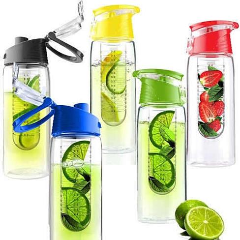 Fruit Infuser Water Bottle with Built-In Straw – 20 oz BPA-Free
