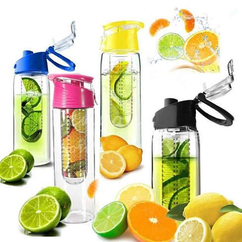 Fruit Infuser Water Bottle with Built-In Straw – 20 oz BPA-Free