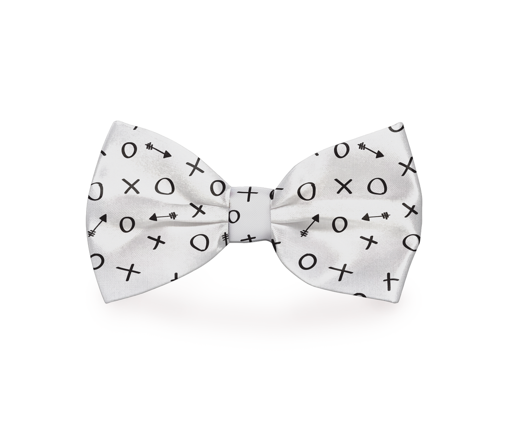 Hugs & Kisses Dog Bow Tie – Durable 2"x4" Over-Collar Pet Bow Tie
