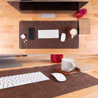 Rawlins Genuine Leather Desk Pad – Large Non-Slip Mouse & Keyboard Mat