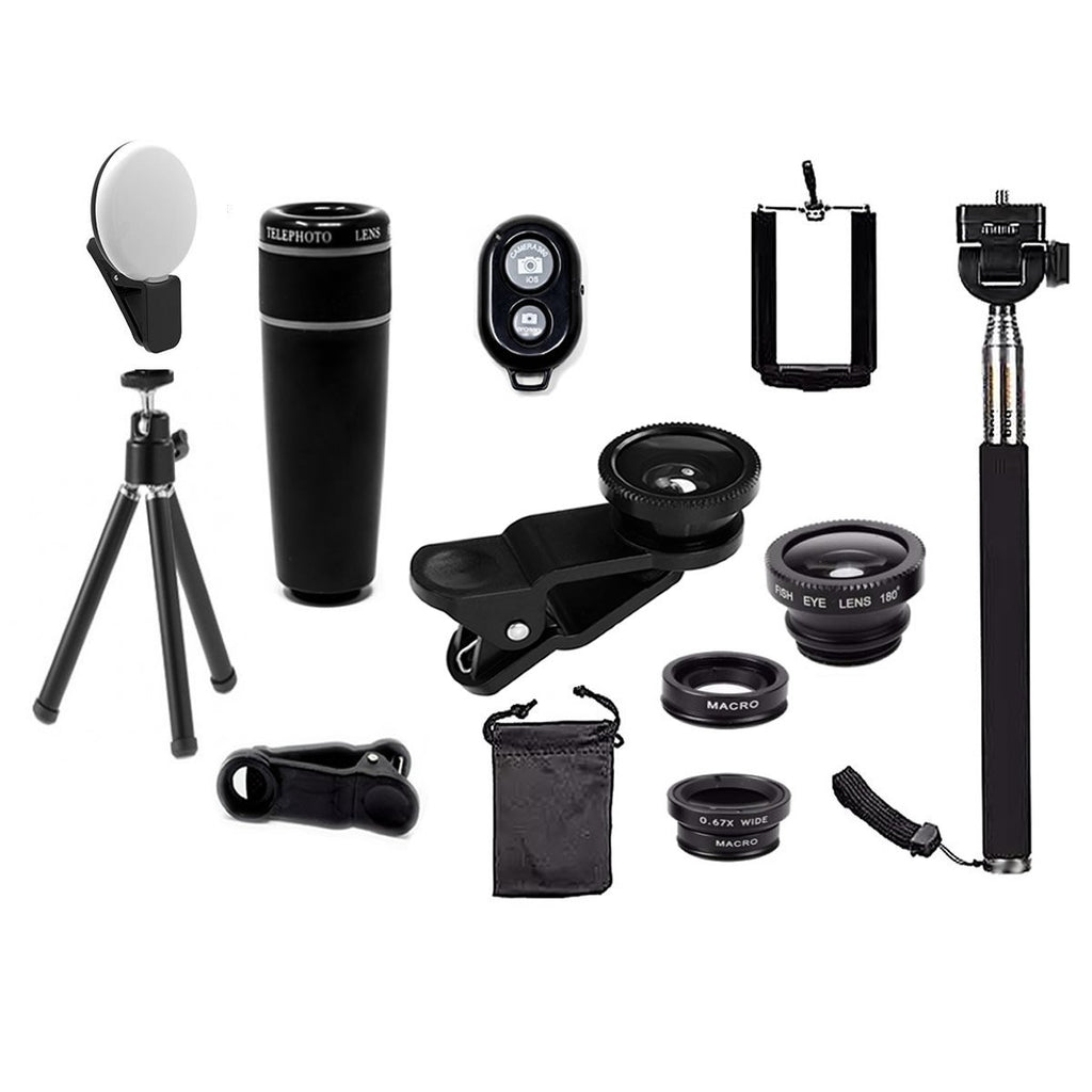 11-in-1 Smartphone Camera Lens Kit – Wide Angle, Macro, Fisheye & More