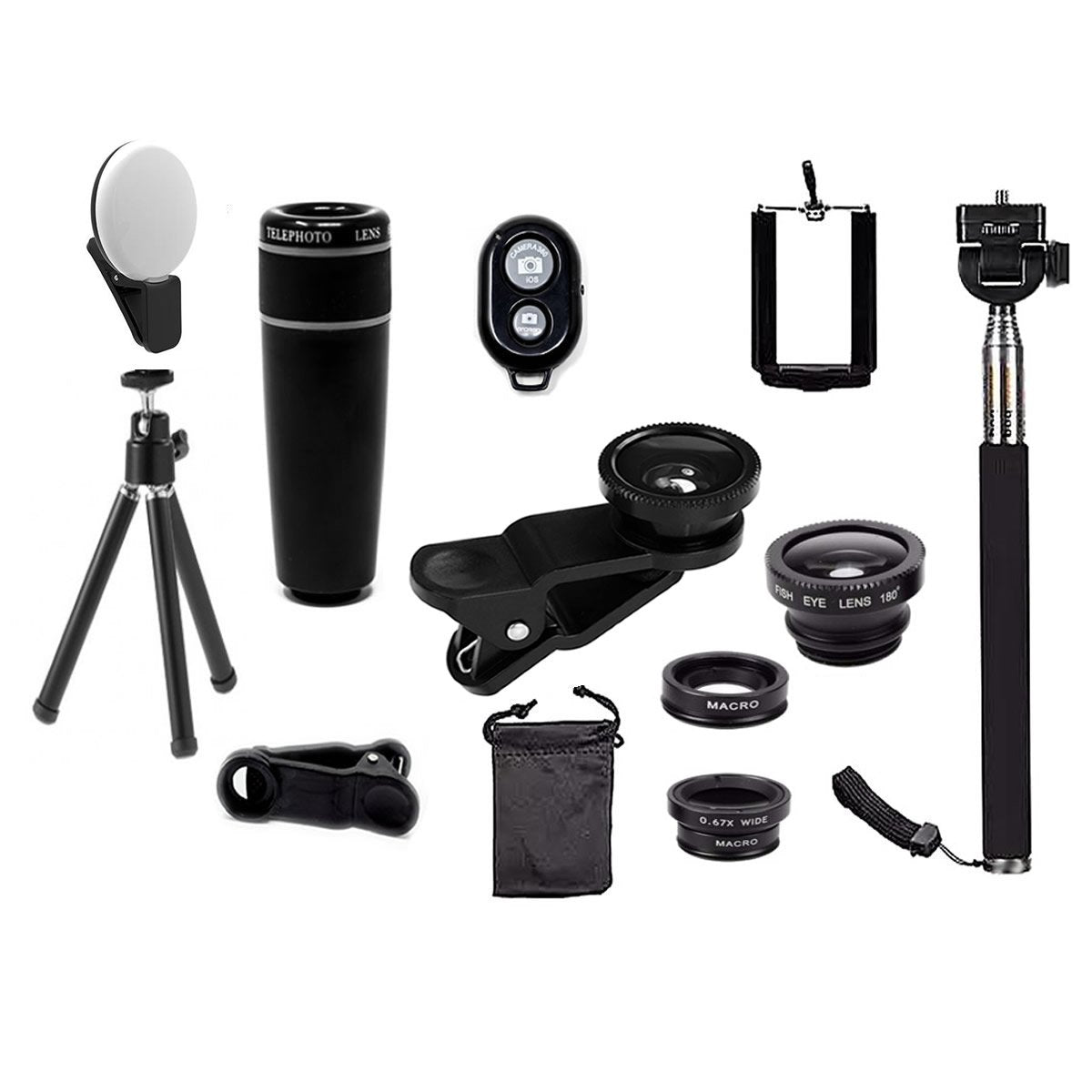 11-in-1 Smartphone Camera Lens Kit – Wide Angle, Macro, Fisheye & More