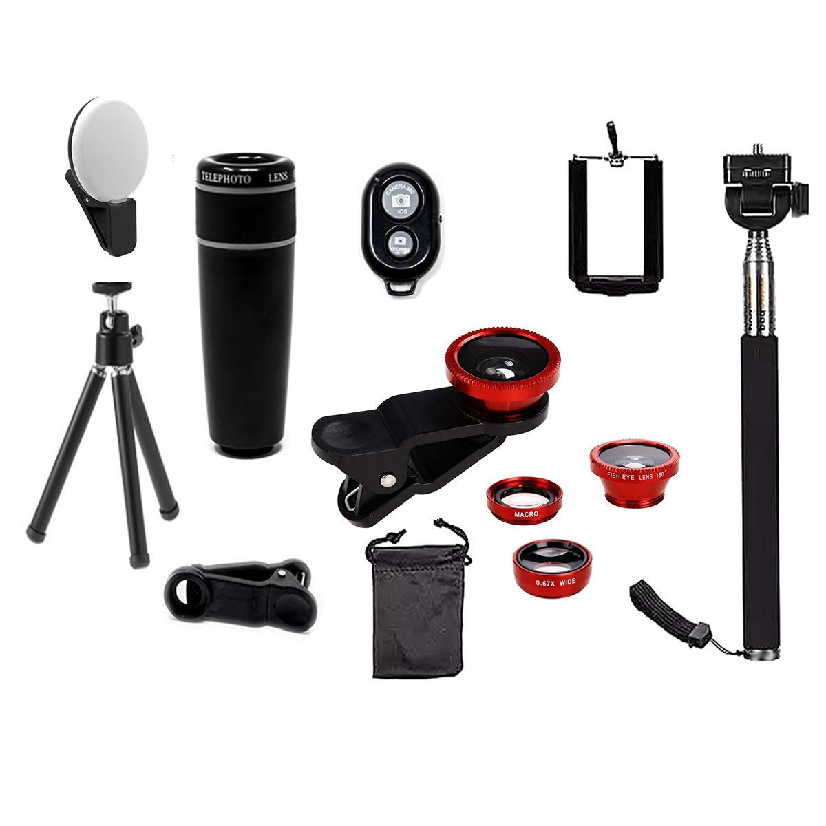11-in-1 Smartphone Camera Lens Kit – Wide Angle, Macro, Fisheye & More