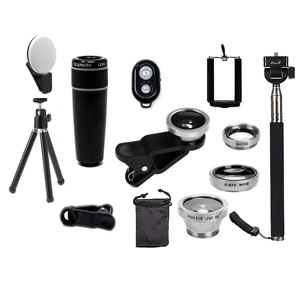 11-in-1 Smartphone Camera Lens Kit – Wide Angle, Macro, Fisheye & More
