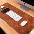 Rawlins Genuine Leather Desk Pad – Large Non-Slip Mouse & Keyboard Mat