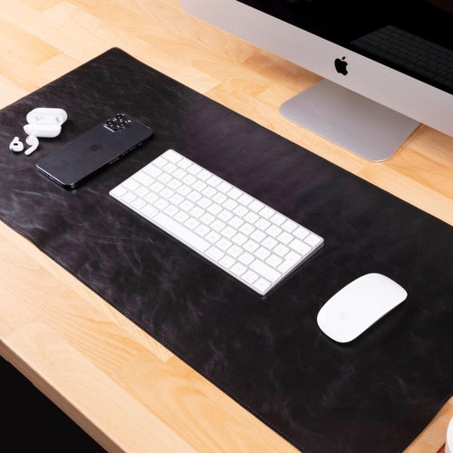 Rawlins Genuine Leather Desk Pad – Large Non-Slip Mouse & Keyboard Mat