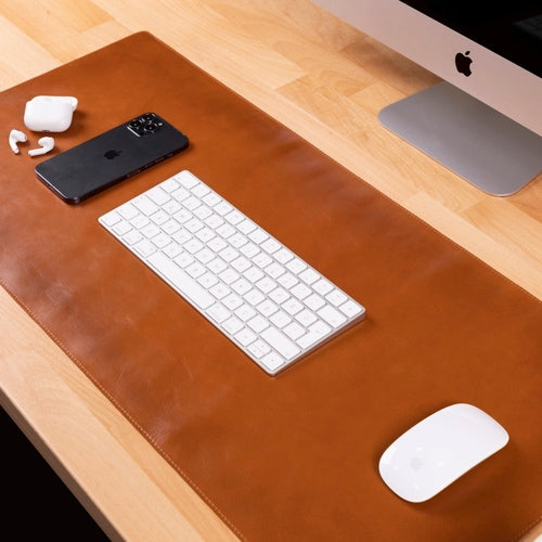 Rawlins Genuine Leather Desk Pad – Large Non-Slip Mouse & Keyboard Mat