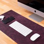 Rawlins Genuine Leather Desk Pad – Large Non-Slip Mouse & Keyboard Mat