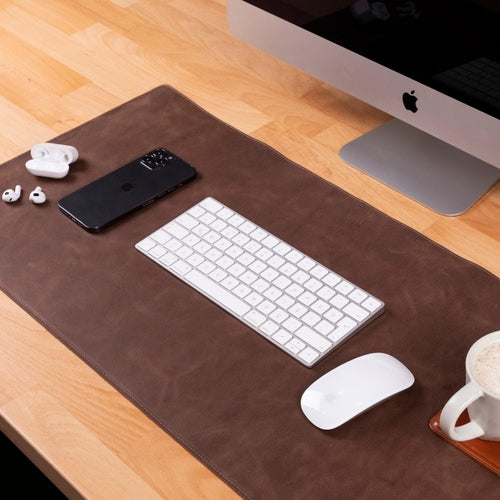 Rawlins Genuine Leather Desk Pad – Large Non-Slip Mouse & Keyboard Mat