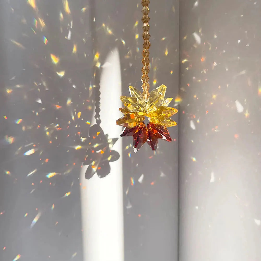 Crystal Star Sun Catcher – Shiny Glass Hanging Ornament for Windows & Office Decor