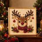 Santa Claus Pearl Diamond Painting Art Kit DIY Hand Painting Christmas Decorative Picture of Festive Atmosphere Gifts