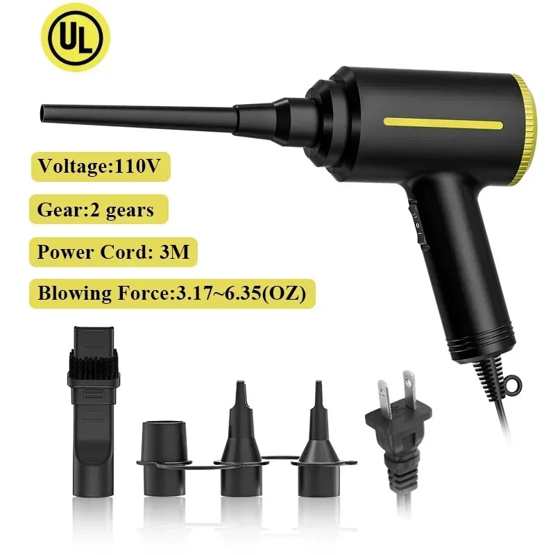 500W Electric Air Duster & Air Pump 2-in-1 – Powerful Computer Keyboard Cleaner & Inflator