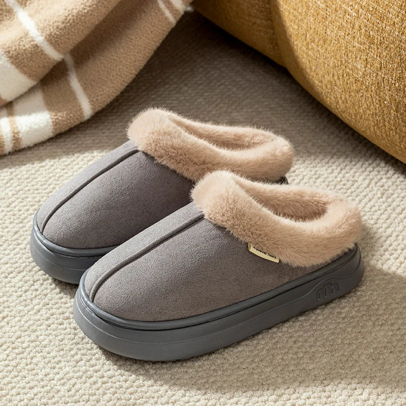 Fashion Women's Winter Slippers Indoor and Outdoor Warmth Anti-slip Comfort Thick Sole Casual Couple Home Shoes Snow Boots