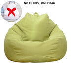 Large Small Lazy Sofa Cover Chairs Without Filler Linen Cloth Lounger Seat Bean Bag Pouf Puff Couch Tatami Living Room