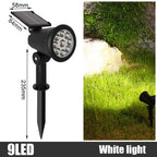 9 LED RGB Solar Spot Lights Outdoor – IP65 Waterproof Color-Changing Landscape Lights