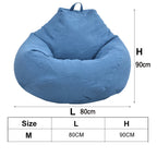 Large Small Lazy Sofa Cover Chairs Without Filler Linen Cloth Lounger Seat Bean Bag Pouf Puff Couch Tatami Living Room