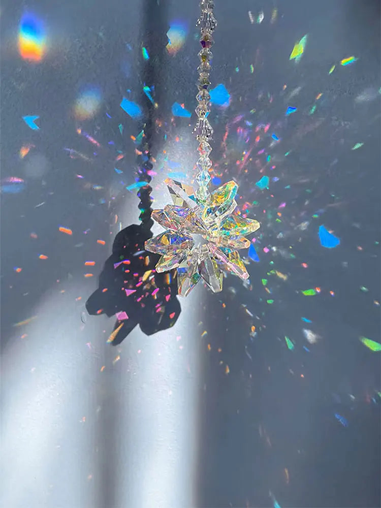 Crystal Star Sun Catcher – Shiny Glass Hanging Ornament for Windows & Office Decor